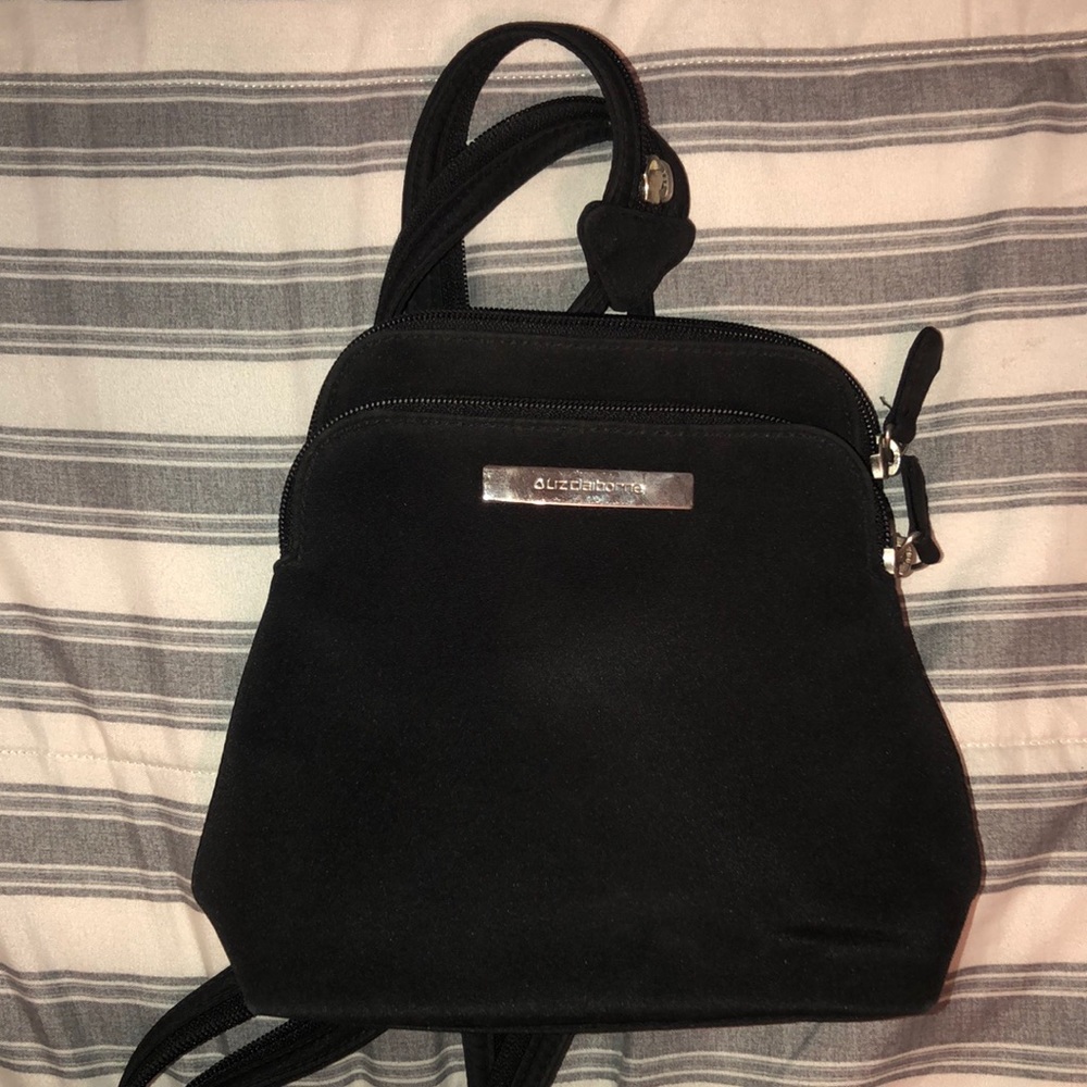 Black mini backpack